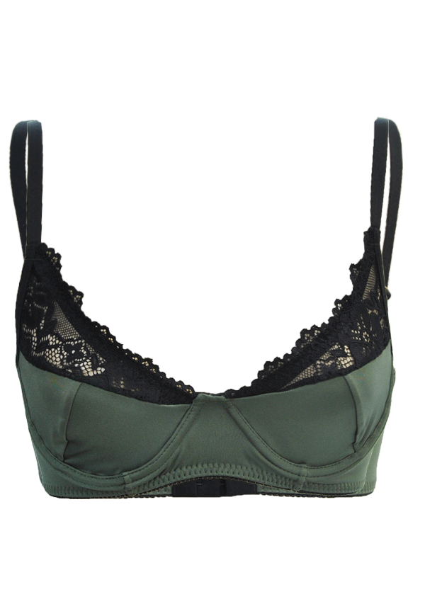 SheIn Sutiã feminino sem mangas com decote em V e calcinha, roupa de praia,  Verde militar, M