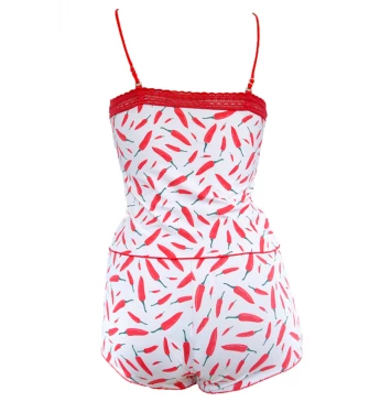 Short doll skinny alças finas em microfibra Pimenta - Dricota