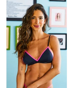 TOP GIO PRETO ROSA NEON