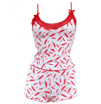 Short doll skinny alças finas em microfibra Pimenta - Dricota