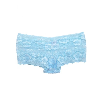CALCINHA CALEÇON CHIARA EM RENDA LARGA AZUL