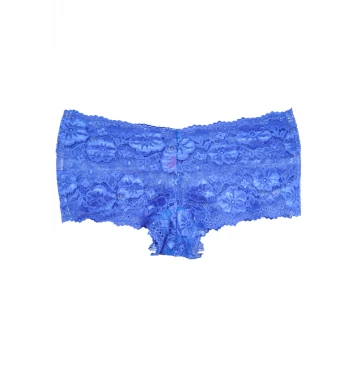 CALCINHA CALEÇON CHIARA EM RENDA LARGA AZUL BIC