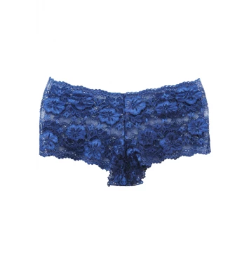 CALCINHA CALEÇON CHIARA EM RENDA LARGA AZUL MARINHO