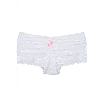 CALCINHA CALEÇON CHIARA EM RENDA LARGA BRANCO